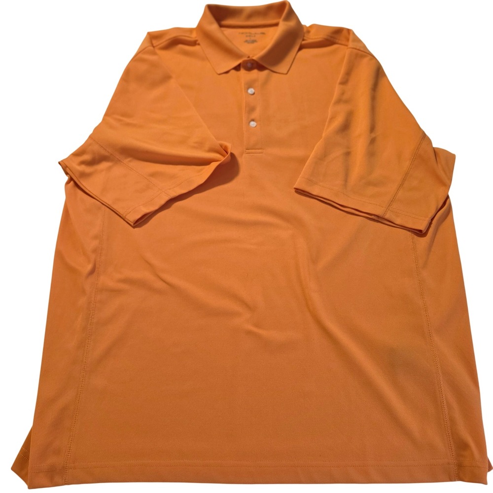 Nicklaus Golf Mens Large Orange Short Sleeve Performance Piqué Polo Shirt L